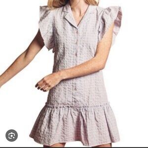 NWT The Shirt White Ruffled Sleeve Dress_S
